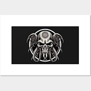 Motorbike Cthulhu Logo Posters and Art